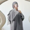 طقم نسيم الخريف باللون الرمادي